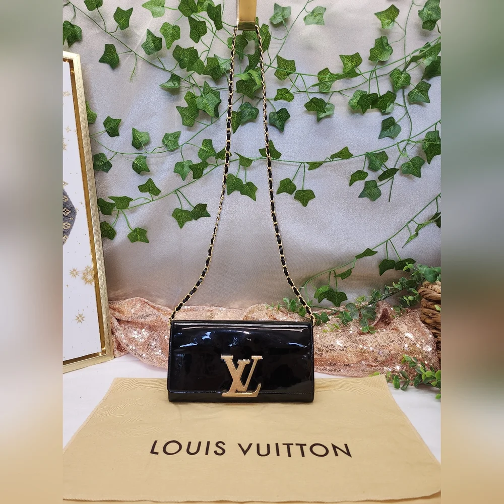 Authentic Louis Vuitton Louise Patent Leather Wallet With Dust Bag AND COA